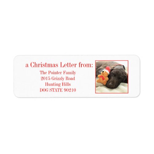 Glossy Grizzly Christmas Pointer Label