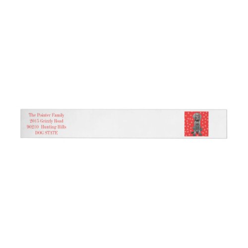 Glossy Grizzly Christmas Pointer Wrap Around Address Label