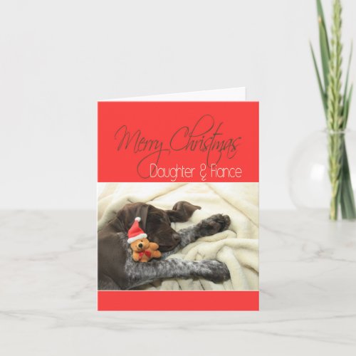 Glossy Grizzly Daughter  Fiance Merry Christmas Holiday Card