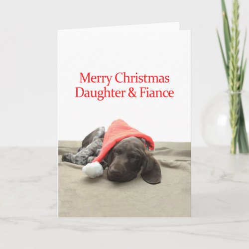 Glossy Grizzly Daughter  Fiance Merry Christmas Holiday Card