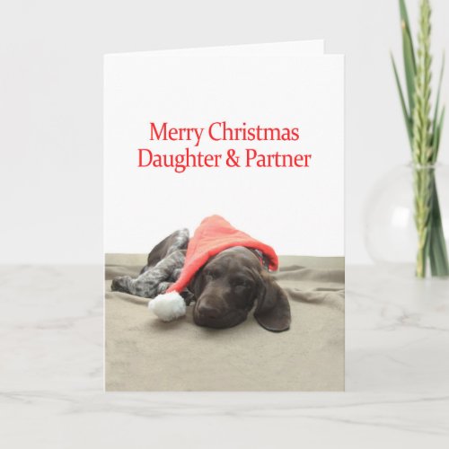 Glossy Grizzly Daughter  Partner Merry Christmas Holiday Card