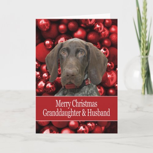 Glossy Grizzly Granddaughter  Husband Merry Xmas Holiday Card