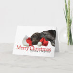 Glossy Grizzly Grandson &amp; Girlfriend Merry Christm Holiday Card