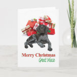 Glossy Grizzly Great Niece Merry X-mas Holiday Card at Zazzle