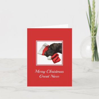 Glossy Grizzly Great Niece Merry X-mas Holiday Card by glossygrizzly at Zazzle