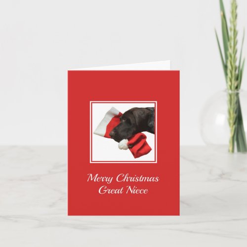 Glossy Grizzly Great Niece Merry X_mas Holiday Card