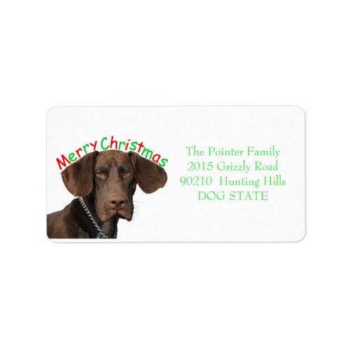 Glossy Grizzly Holiday Address Label