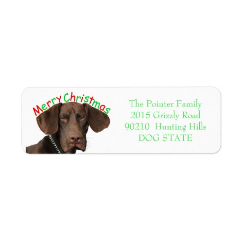 Glossy Grizzly Holiday Address Label