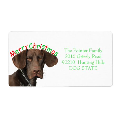 Glossy Grizzly Holiday Address Label