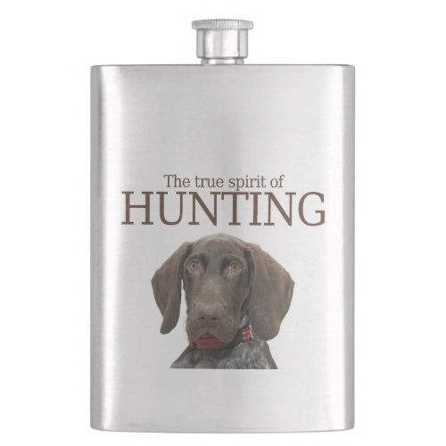 Glossy Grizzly Hunting Flask