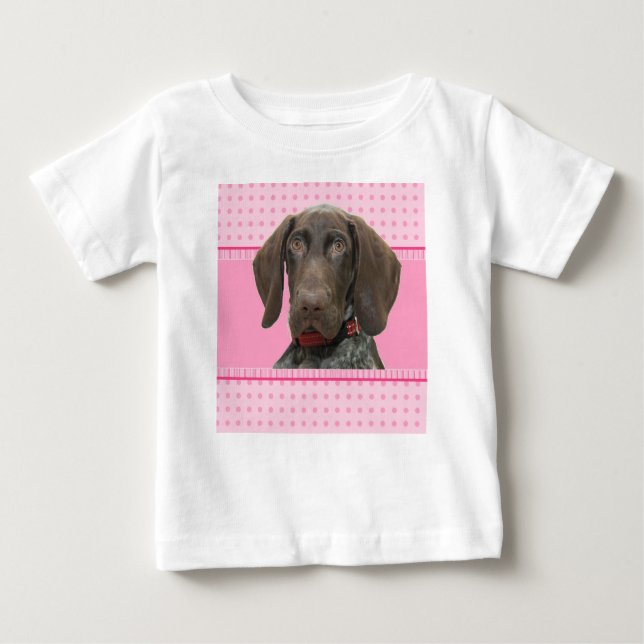 Glossy Grizzly Puppy Girl Baby T-Shirt (Front)