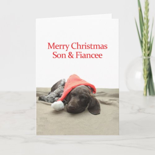 Glossy Grizzly Son  Fiancee Merry Christmas Holiday Card