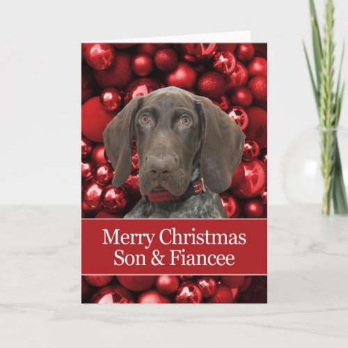 Glossy Grizzly Son  Fiancee Merry Christmas Holiday Card