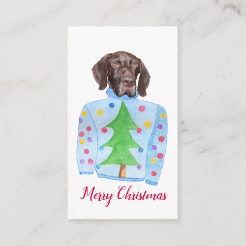 Glossy Grizzly Ugly Christmas Sweater Enclosure Card