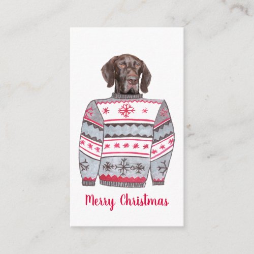 Glossy Grizzly Ugly Christmas Sweater Enclosure Card