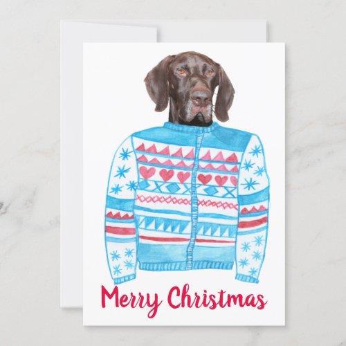 Glossy Grizzly Ugly Christmas Sweater Invitation