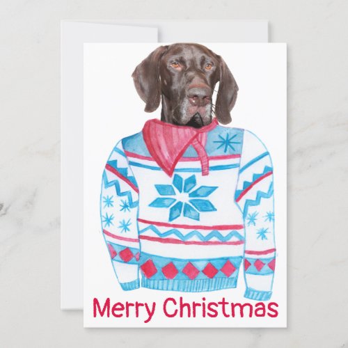 Glossy Grizzly Ugly Christmas Sweater Invitation