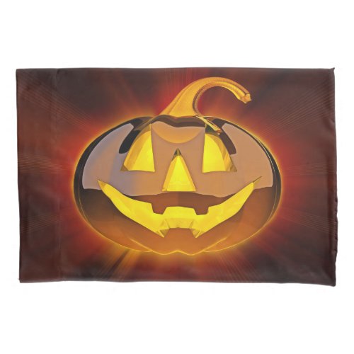 Glossy Halloween Pumpkin 2 sides Pillowcase