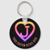 Other, Custom J Initial Keychain