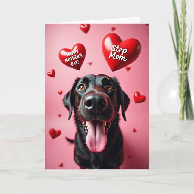 Glossy Hearts Mothers Day Card (Front)