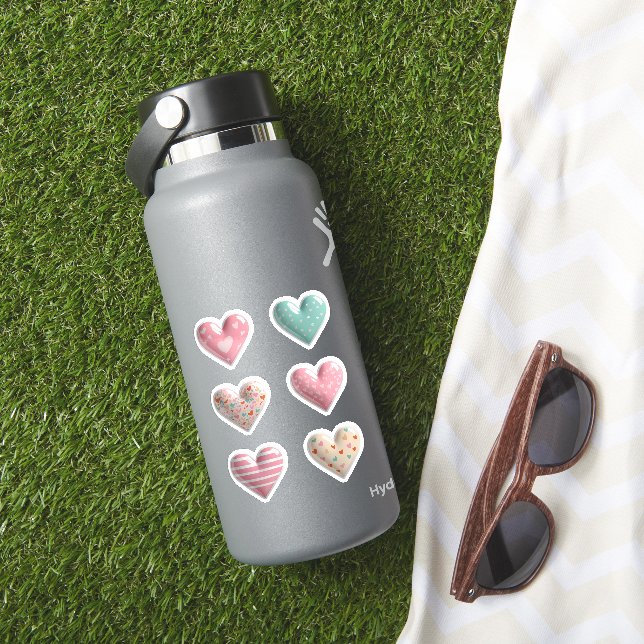 Glossy hearts sticker (HydroFlask Insitu)