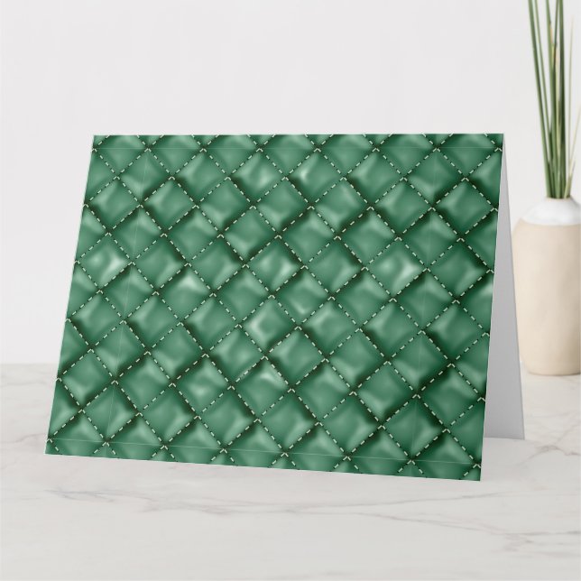 Glossy Leather Texture 3 Letterpress Thank You Card (Front)