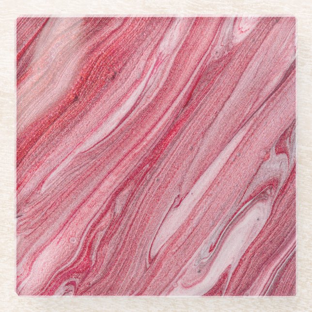 Glossy Nail Polish: Textured Background Glass Coaster (Front)