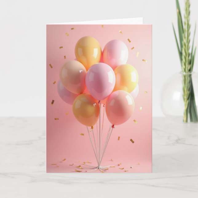 Glossy Orb Birthday Card (Front)