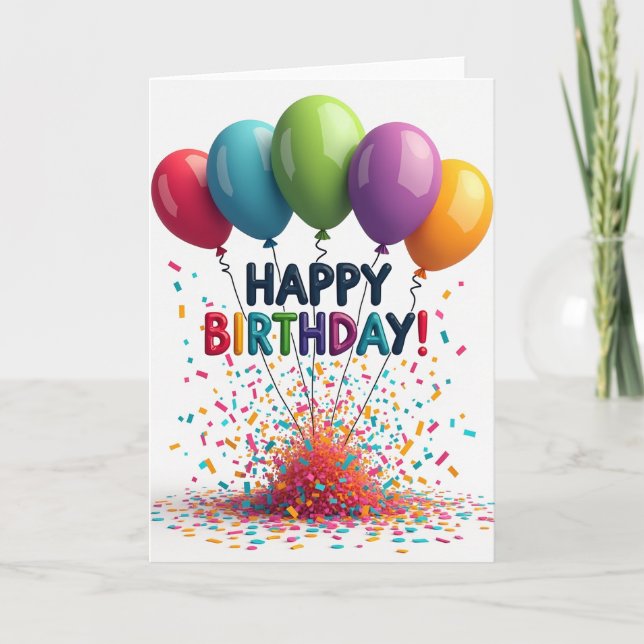 Glossy Orb Celebration Card (Front)