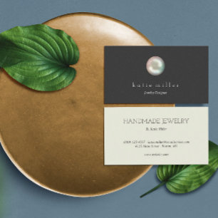 Glossy Pearl   Jewelry Designer Business Card