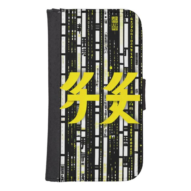 Glossy Pink Donut with Dark Sprinkles Samsung Galaxy Wallet Case (Front)