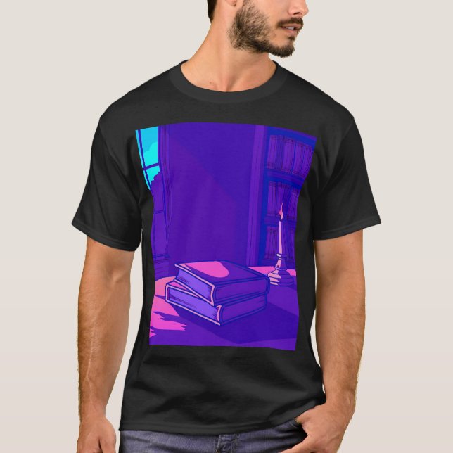 Glossy Pink Donut with Dark Sprinkles T-Shirt (Front)