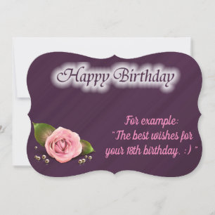Glossy Popular Rose Birthday Card