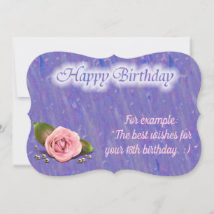 Glossy Popular Rose Birthday Card