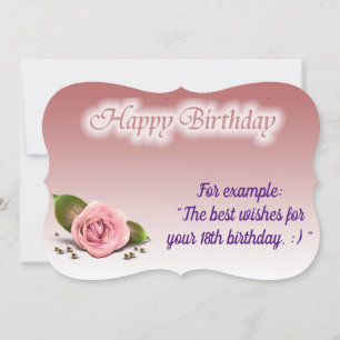 Glossy Popular Rose Birthday Card
