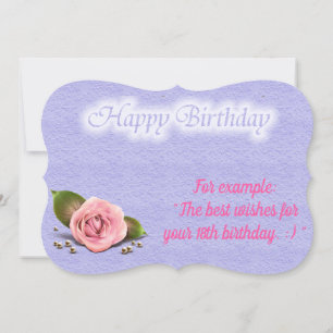 Glossy Popular Rose Birthday Card