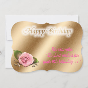 Glossy Popular Rose Birthday Card