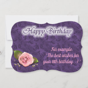 Glossy Popular Rose Birthday Card