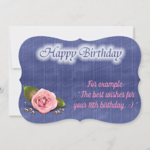 Glossy Popular Rose Birthday Card