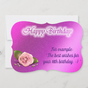 Glossy Popular Rose Birthday Card