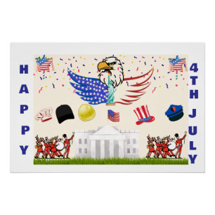 Glossy Poster -4th of July