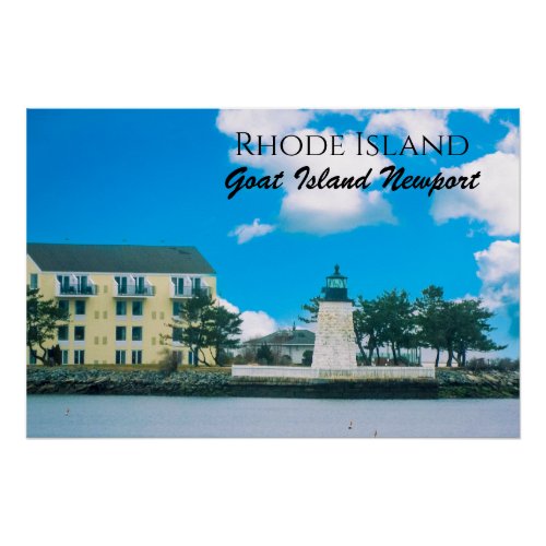 Glossy Poster Goat Island Newport Rhode Island