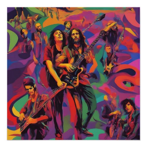 Glossy Poster Rock Band