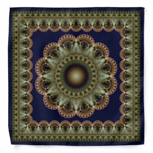 Glossy radiating ornament bandana (Front)