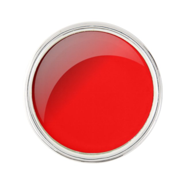 Glossy Red Round Pin (Front)