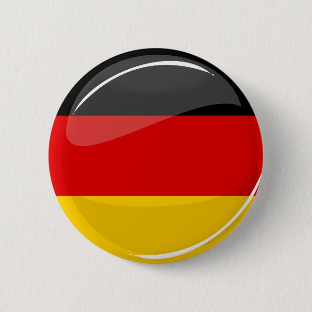 Glossy Round German Flag Pinback Button (Front)