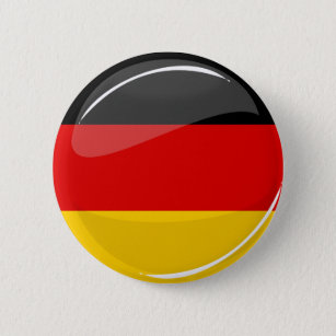 Glossy Round German Flag Pinback Button