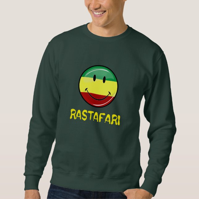 Glossy Round Happy Rasta Flag Shirt (Front)