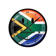 Wall Clock Globetrotter  South Africa map Printed Acryl Acrylglass 