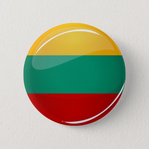 Glossy Round Lithuanian Flag Pinback Button